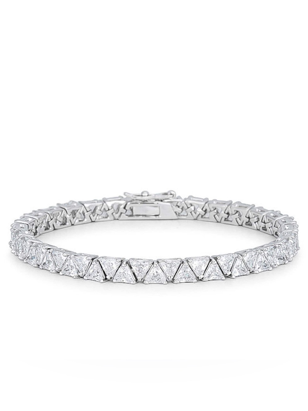 18k 13ct Trillion Tennis Bracelet